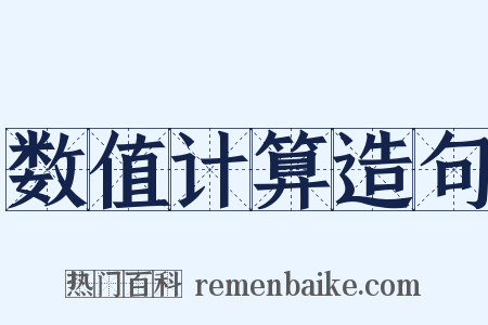 数值计算造句是什么意思的图片